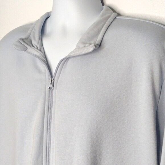 EUC Adidas Men Light Blue Full Zip Two Pocket Fleece Jacket XXL 2XL - Picture 4 of 10